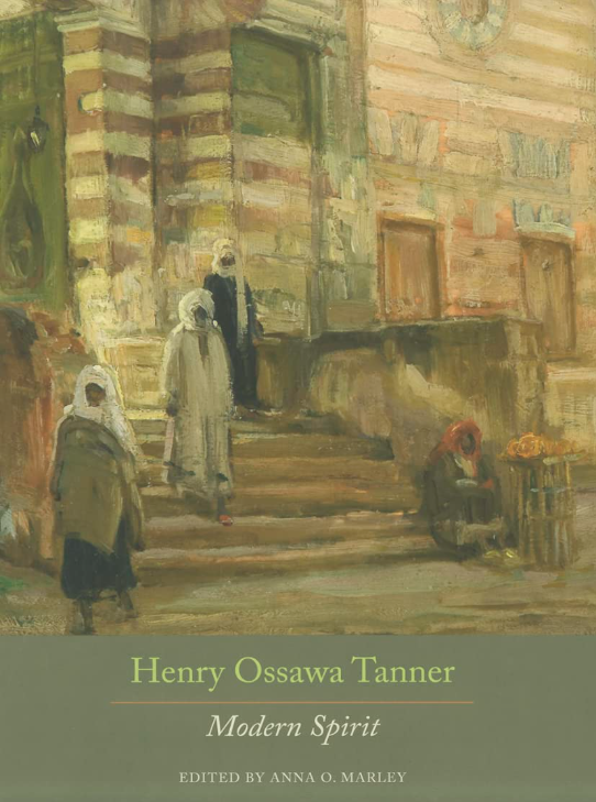 Cover of Henry Ossawa Tanner - Modern Spirit, a Tanner painting with a green strip at the bottom containing text